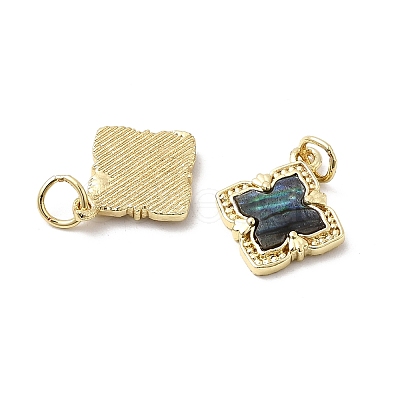Brass Micro Pave Cubic Zirconia Pendants KK-K384-05G-1
