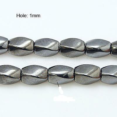 Non-Magnetic Synthetic Hematite Beads Strands G-E001-4-9x6mm-1
