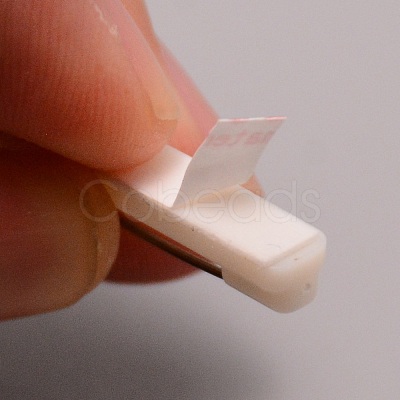 Adhesived Plastic Back Bar Pins with Iron Pins FIND-WH0100-57-1