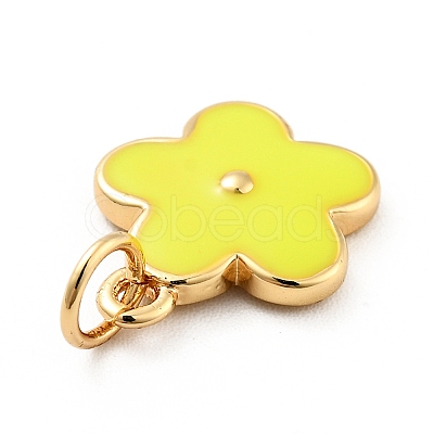 Rack Plating Brass Enamel Charms KK-G387-09G-03-1