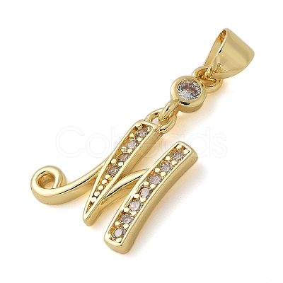 Brass Micro Pave Cubic Zirconia Pendants KK-M319-02G-M-1