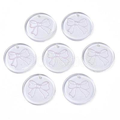 Transparent Resin Pendants RESI-N030-006C-1