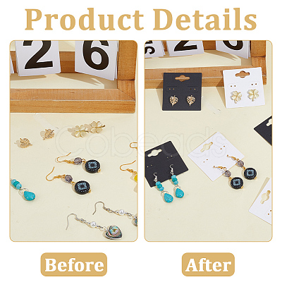 2 Bags 2 Colors Paper Earring Display Cards CDIS-CN0001-04-1