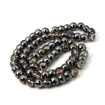 Electorplated Glass Beads EGLA-E003-11-1