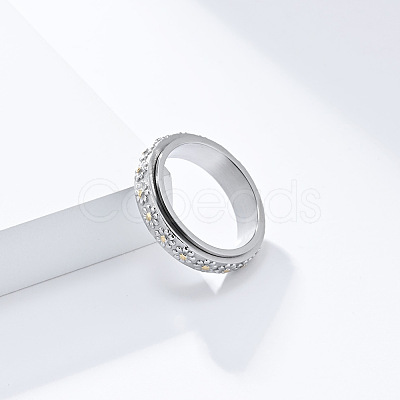 Simple Style 304 Stainless Steel Rotating Finger Rings FS-WGCAB4E-04-1