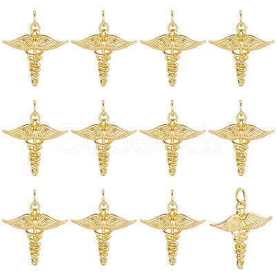 12Pcs Brass Pendants KK-BBC0019-76-1