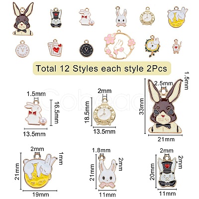 Mixed Shapes Alloy Enamel Pendants ENAM-SC0001-41-1