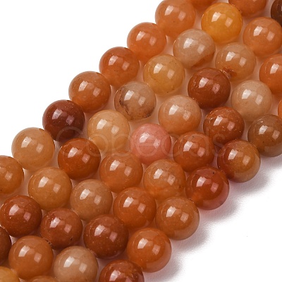 Natural Red Aventurine Beads Strands G-H067-A02-10MM-1