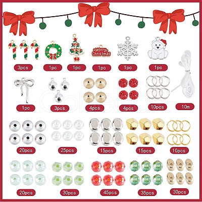 DIY Christmas Bracelet Making Kit BJEW-SC0001-07-1