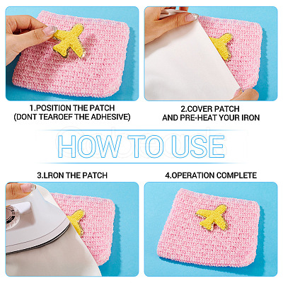76Pcs 2 Sets 2 Styles Polyester Clothing Patches PATC-TA0001-42-1