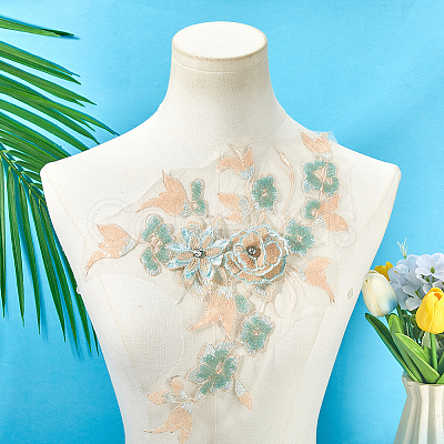 Polyester Embroidery Lace Sewing Ornaments DIY-WH20031-079B-1