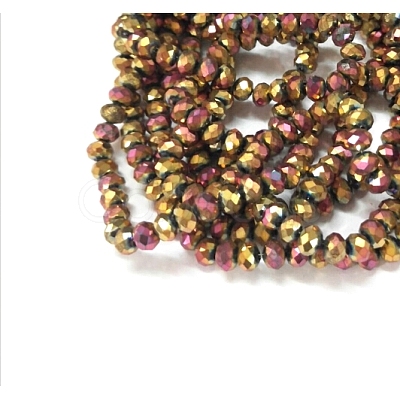 Electroplate Glass Bead Strands X-EGLA-G014-4mm-FP01-1