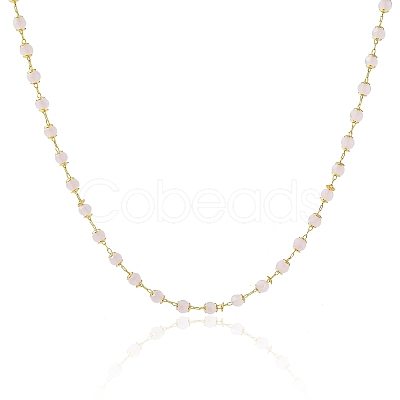Handmade Glass Faceted Rondelle Beaded Chains CHC-CJ0001-73-1