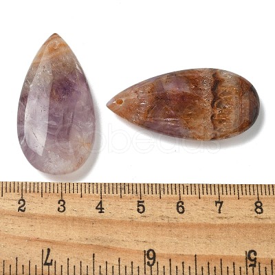 Natural Amethyst Lace Agate Pendants G-Z071-01-1