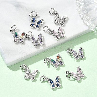 SHEGRACE Brass Pave Clear Cubic Zirconia Pendants XGRQ3Q490-628P-1