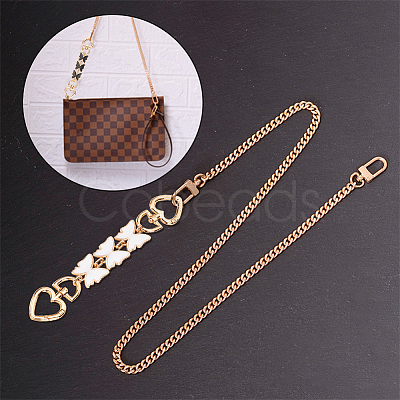 2Pcs 2 Colors Butterfly Alloy Enamel Bag Strap Extender FIND-WR0007-24-1