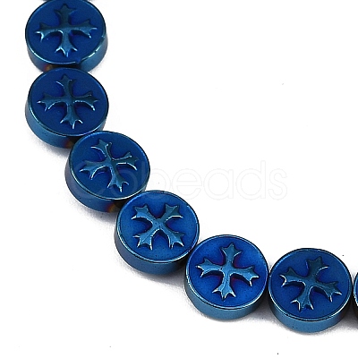 Electroplated Synthetic Non-magnetic Hematite Beads Strands G-K375-B02-04-1