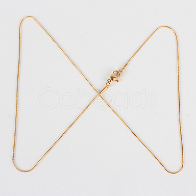 304 Stainless Steel Snake Chain Necklace Making STAS-P045-17G-1