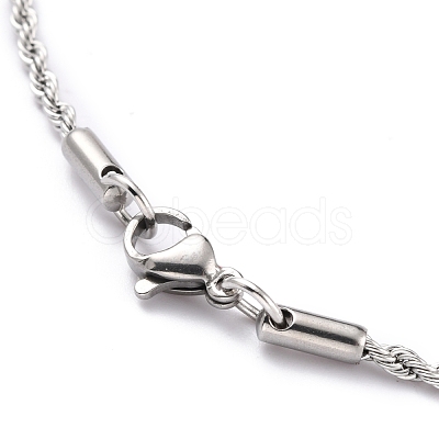 Non-Tarnish 304 Stainless Steel Rope Chain Necklaces STAS-G244-85P-1