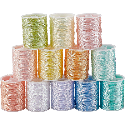 12 Rolls 12 Colors Metallic Sewing Thread OCOR-CY0002-02A-1