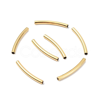 SHEGRACE Brass Curved Tube Beads XGRPCU093-259G-1