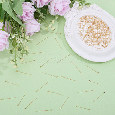 100Pcs Brass Ball Head Pins KK-GO0002-44C-1