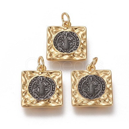 Brass Pendants KK-L188-14GB-1