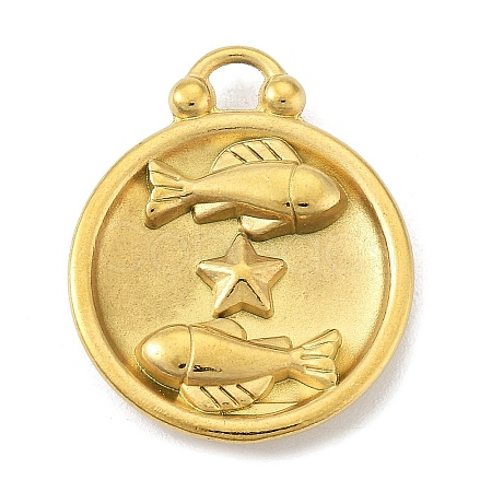 Real 18K Gold Plated Tone 304 Stainless Steel Pendants STAS-K291-01G-10-1