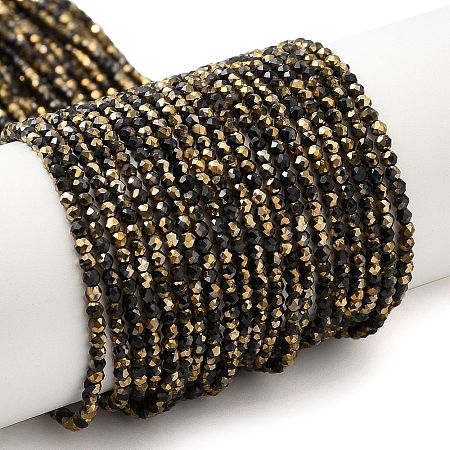 Electroplate Glass Beads Strands GLAA-H021-01A-HP04-1