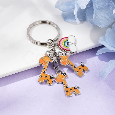 Giraffe Alloy Enamel Keychain KEYC-YW00169-01-1