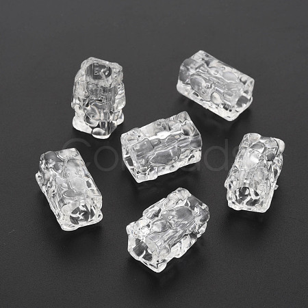 Transparent Crackle Acrylic European Beads CACR-S010-09-1