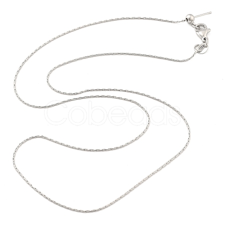 Adjustable Slider Brass Boston Link Chain Necklaces for Men Women NJEW-G160-12P-1