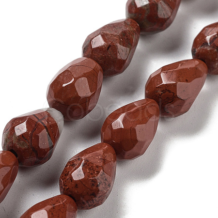 Natural Red Jasper Beads Strands G-P520-B04-01-1