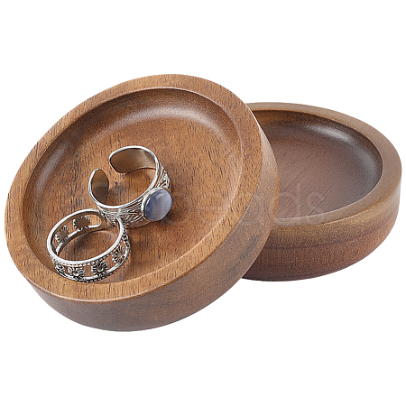 Wood Flat Round Jewely Display Tray LS-ODIS-WH20003-05A-1