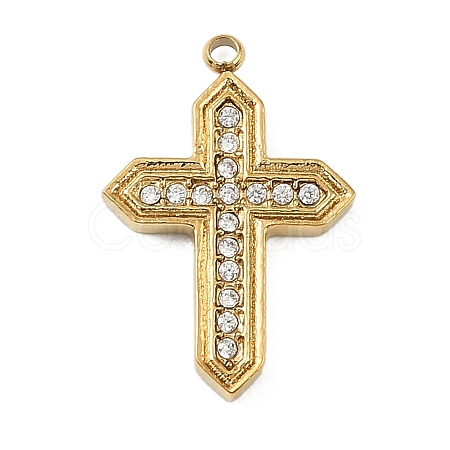 304 Stainless Steel Rhinestone Pendants LS-STAS-P430-01A-G01-1