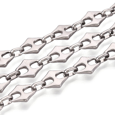 304 Stainless Steel Rhombus Link Chains CHS-Q009-01P-1