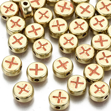 Alloy Enamel Beads ENAM-S122-032-RS-1