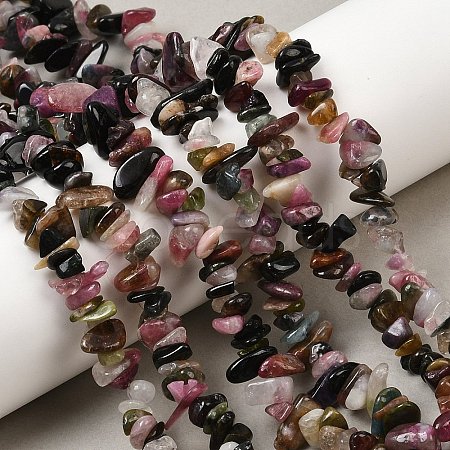 Natural Multicolor Tourmaline Beads Strands G-F328-28-01-1