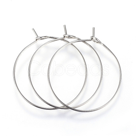 316L Surgical Stainless Steel Hoop Earring Findings STAS-G130-03P-1