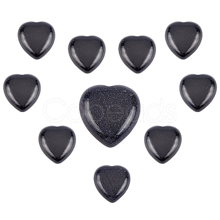 10Pcs Synthetic Blue Goldstone Cabochons G-SC0001-51A-1