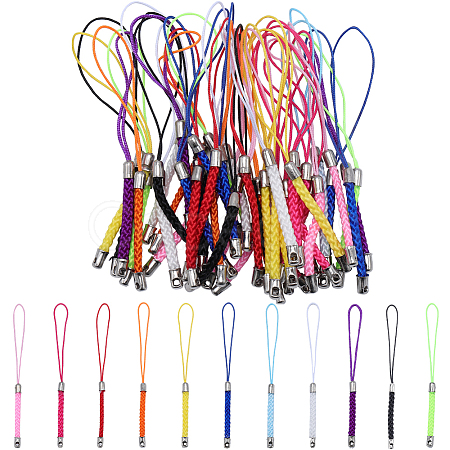 66Pcs 11 Colors Polyester Cord Mobile Straps FIND-GF0006-43-1