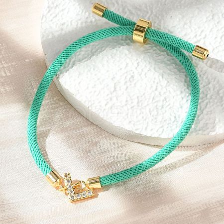 Adjustable Nylon Cord Bracelets BJEW-C096-01G-12-1