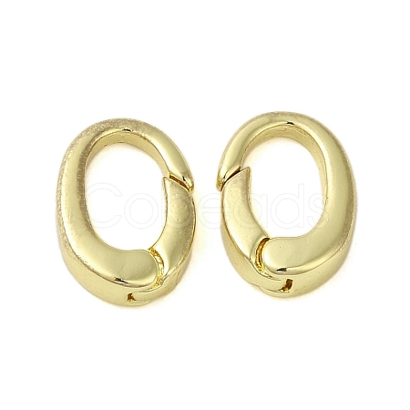 Brass Spring Gate Rings KK-B089-08G-1