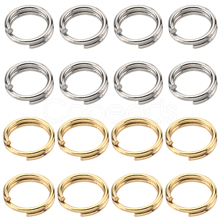 400Pcs 2 Colors 304 Stainless Steel Split Rings STAS-SC0005-99-1