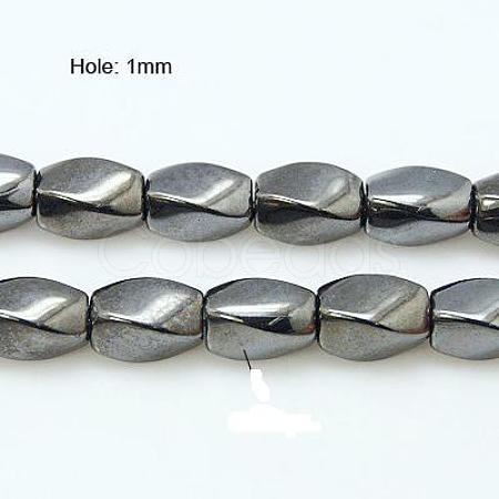 Non-Magnetic Synthetic Hematite Beads Strands G-E001-4-9x6mm-1