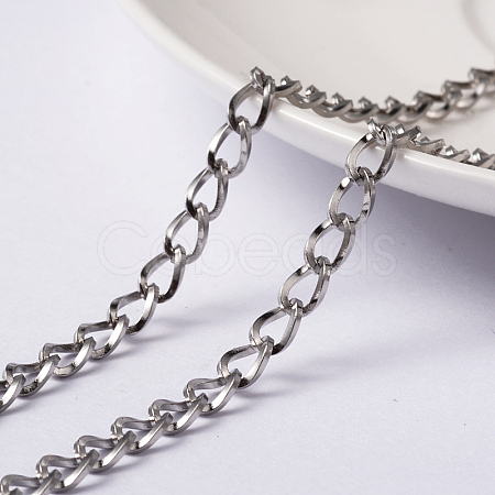 Tarnish Resistant 304 Stainless Steel Twisted Chain Curb Chains CHS-L014-01P-1