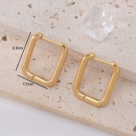 Elegant French Retro Minimalist 201 Stainless Steel Oval Hoop Earrings UN1737-1