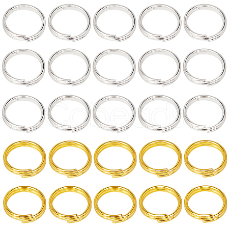 600Pcs 2 Colors Brass Split Rings KK-SP0001-82B-1