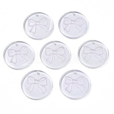 Transparent Resin Pendants RESI-N030-006C-1