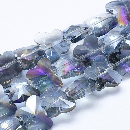 Electroplate Glass Beads Strands EGLA-F133-HP03-1